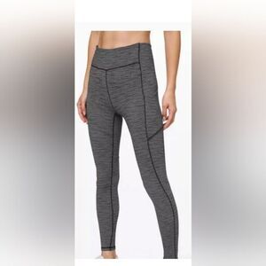 Lululemon Speed Up Tight Heathered Grey Leggings Size 4 EUC